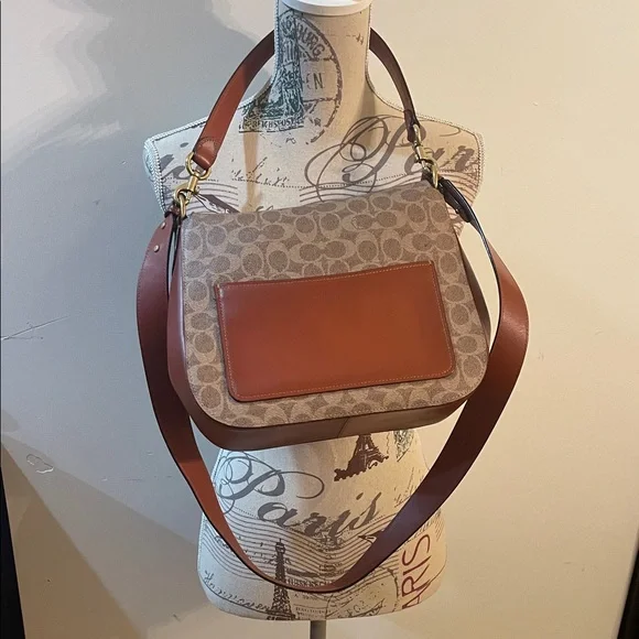 Coach Brown and Tan Crossbody Bag - Picture 2 of 15